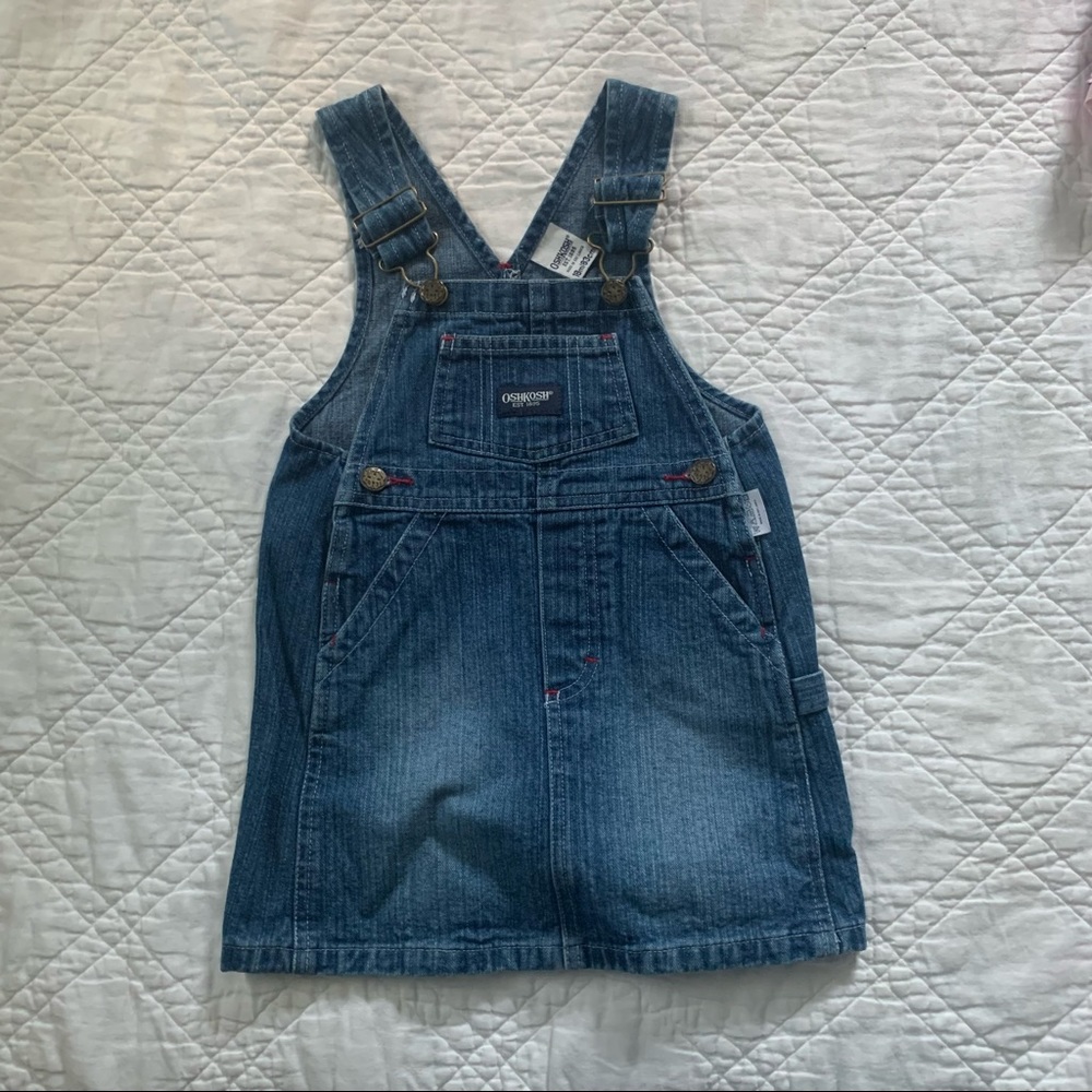 OSHKOSH girl’s denim overall dress, 18 months